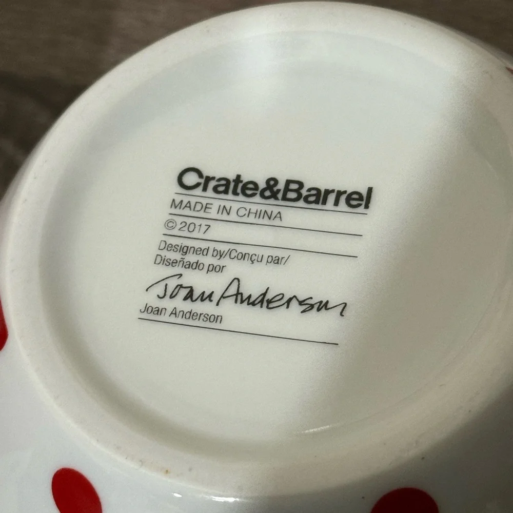 Set (3) Crate & Barrel Joan Anderson Snowman Bowls 5 7/8